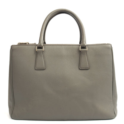 Prada Tote Galleria - Medium Double Zip Tote in Grey, Saffiano Leather — Alternate View 9