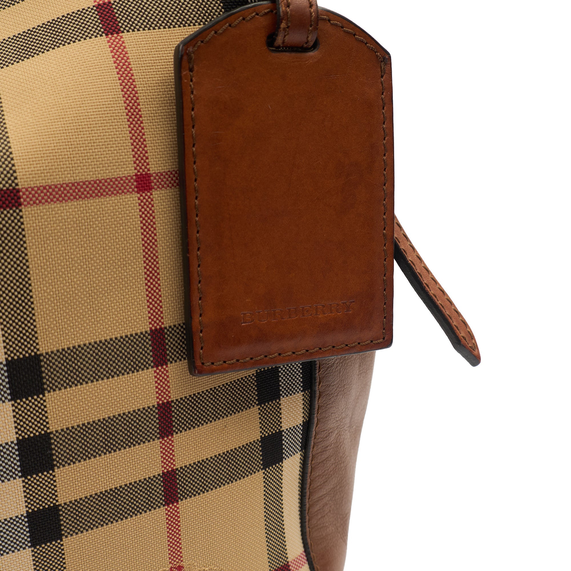 Burberry Tote Tote in Brown, Fabric — Lifestyle View