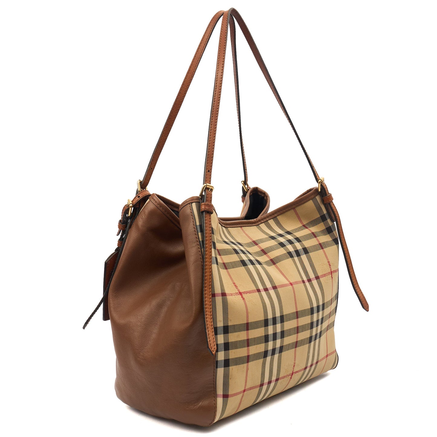 Burberry Tote Tote in Brown, Fabric — Back View