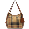 Burberry Tote Tote in Brown, Fabric — Front View