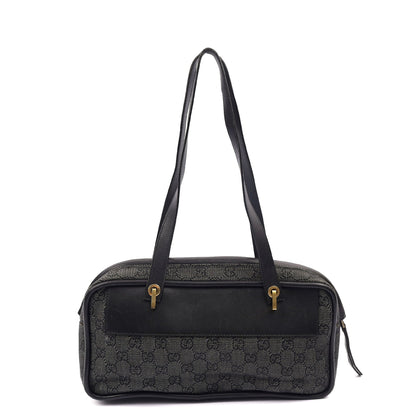 Gucci Shoulder Bag Shoulder Bag in Night Courrier GG Supreme, Canvas — Back View