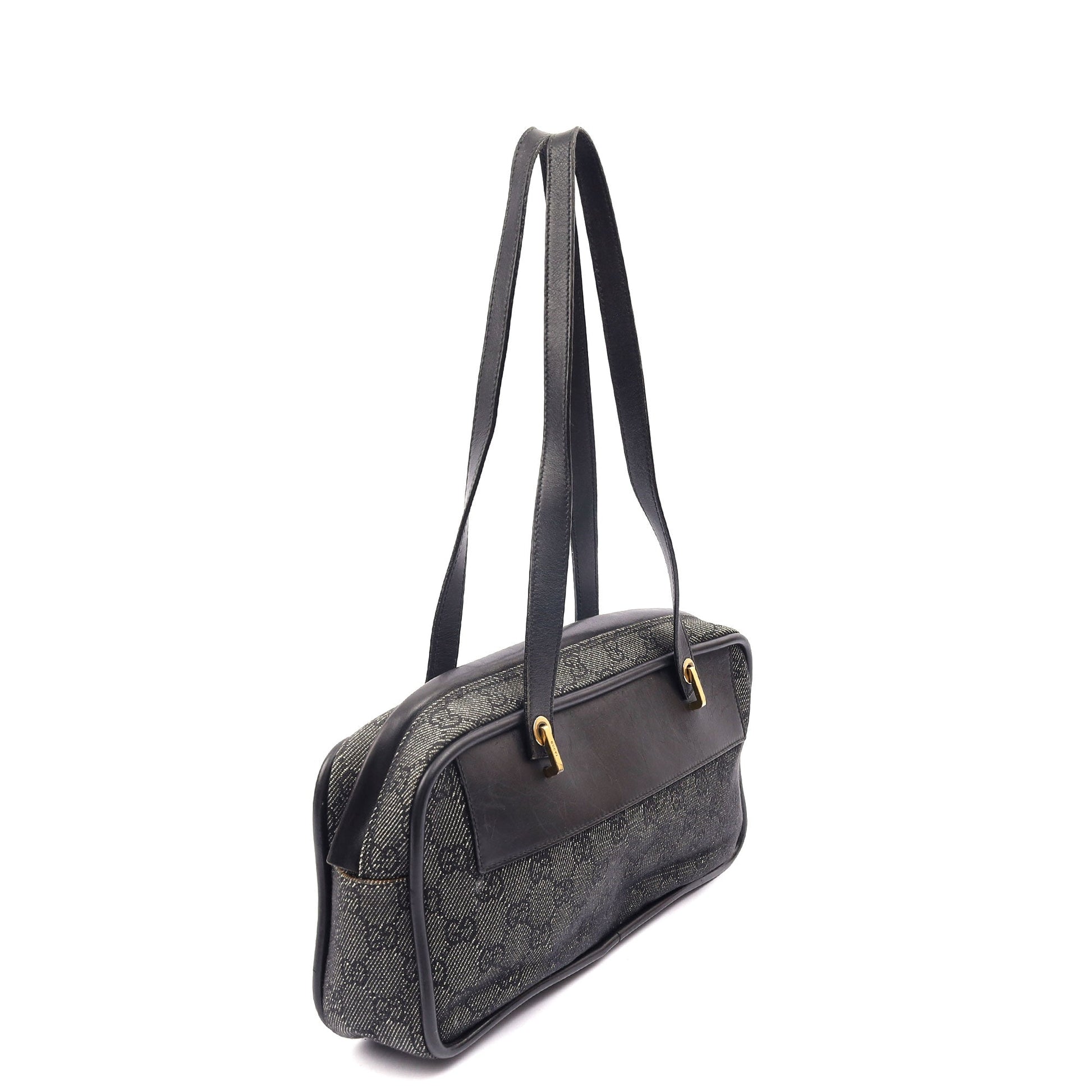 Gucci Shoulder Bag Shoulder Bag in Night Courrier GG Supreme, Canvas — Side View