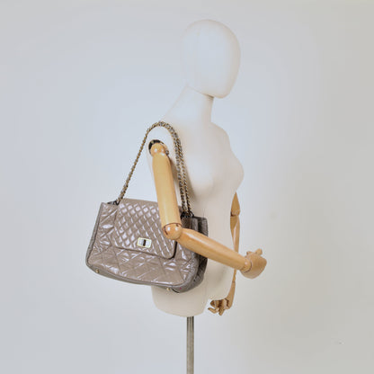 Chanel Tote Gabrielle Flap Bag in Grey, Glazed Calfskin — Lifestyle View