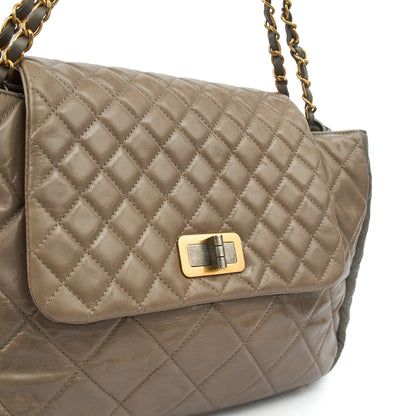 Chanel Tote Gabrielle Flap Bag in Grey, Glazed Calfskin — Alternate View 9