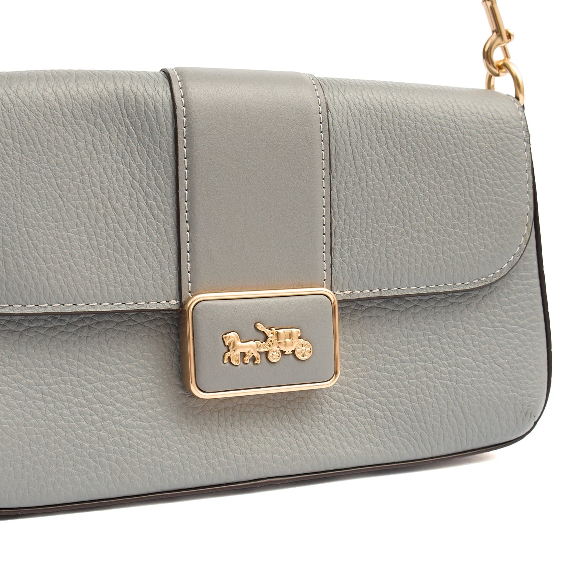 Coach Shoulder Bag Grace Shoulder Bag in Grey, Leather — Lifestyle View