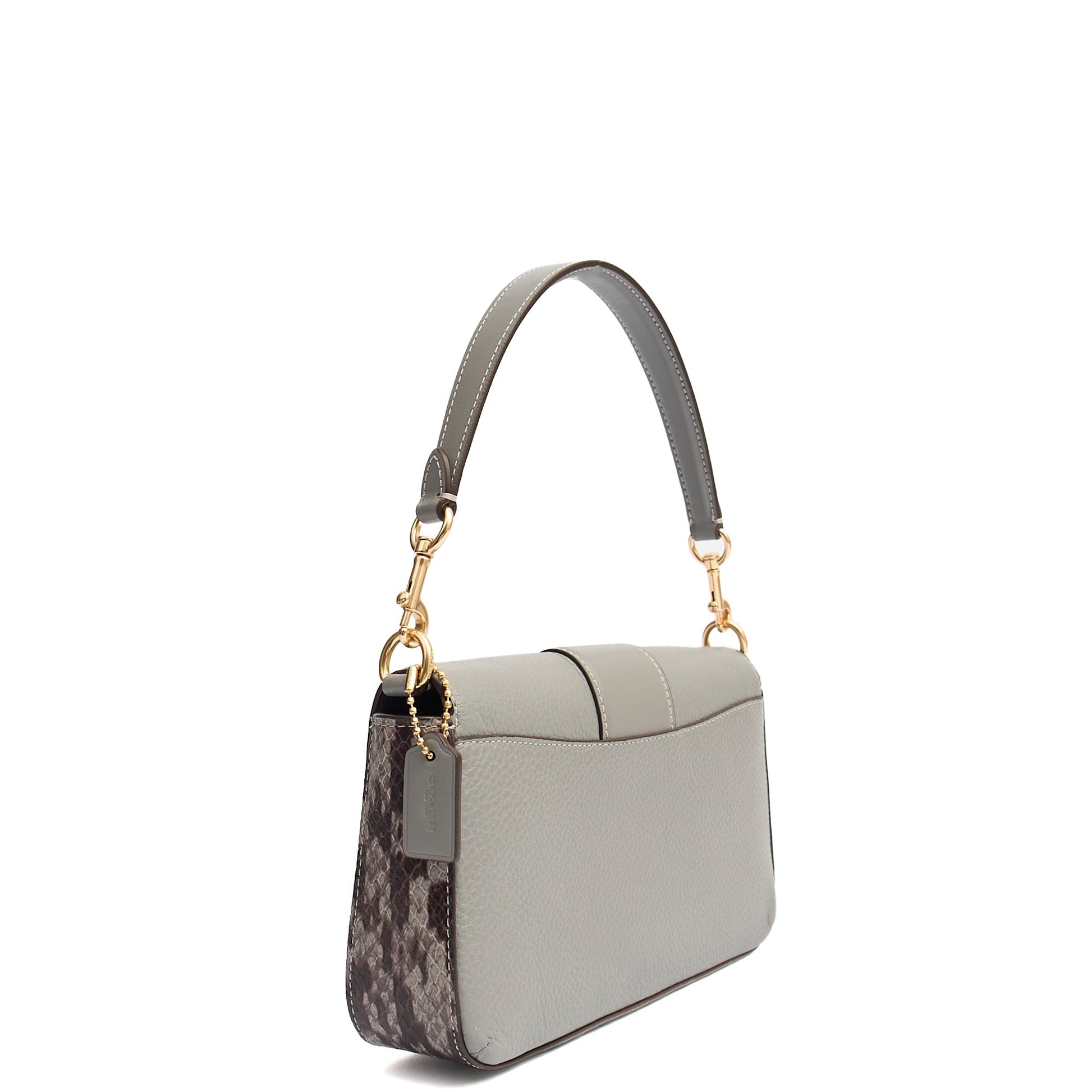 Coach Shoulder Bag Grace Shoulder Bag in Grey, Leather — Side View
