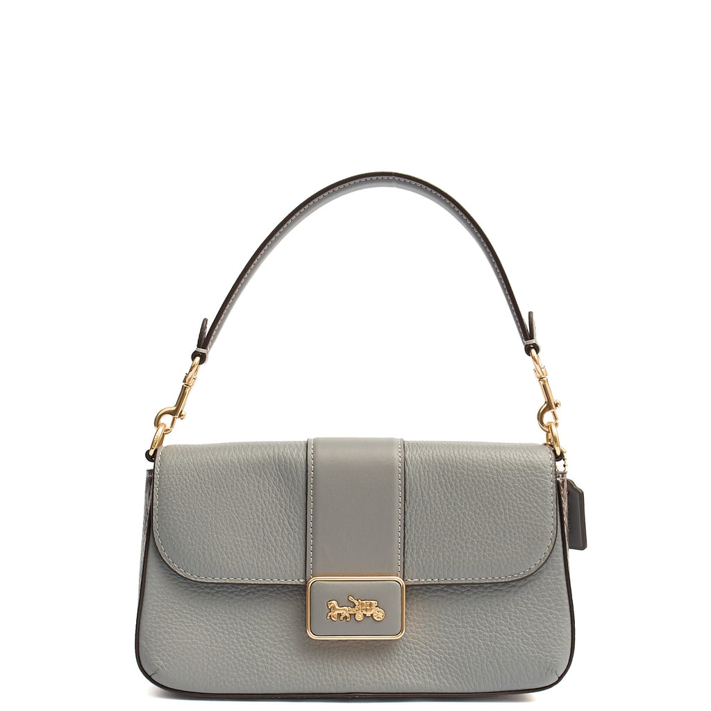 Coach Shoulder Bag Grace Shoulder Bag in Grey, Leather — Front View