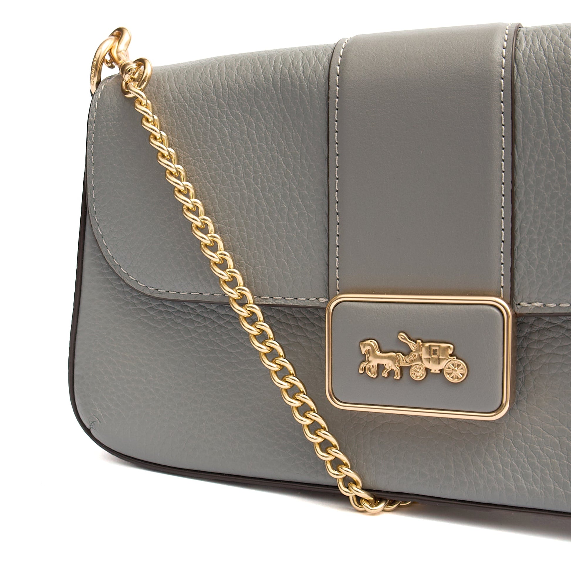 Coach Shoulder Bag Grace Shoulder Bag in Grey, Leather — Alternate View 7