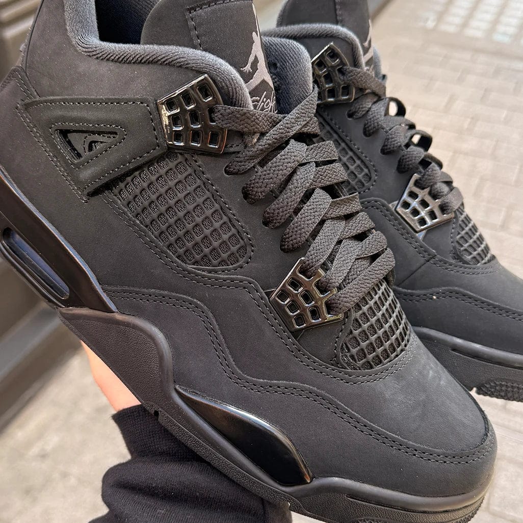 Jordan 4 Retro Black Cat 2025 — 3 UK — Top View