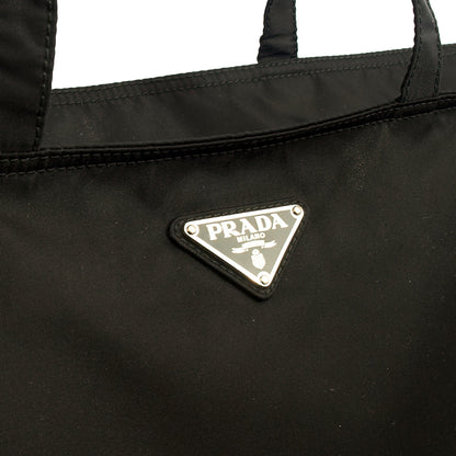 Prada Tote Nylon Tote Bag in Black, Nylon — Lifestyle View