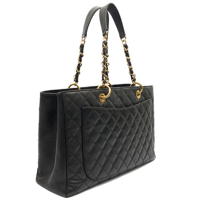 Chanel Tote Grand Shopping Tote XL in Black, Caviar Leather — Alternate View 20