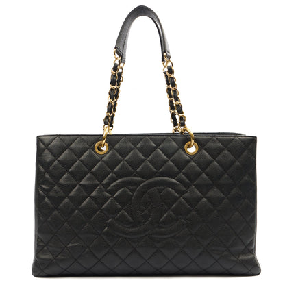 Chanel Tote Grand Shopping Tote XL in Black, Caviar Leather — Alternate View 10
