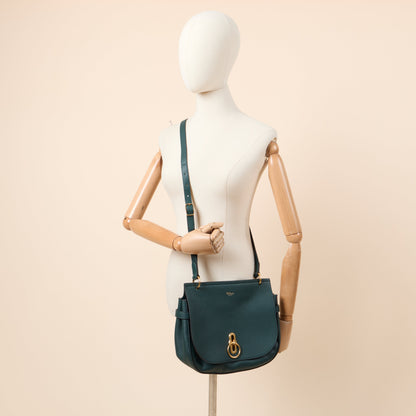 Mulberry Satchel Amberley in Mulberry Green, Calfskin Leather — Side View