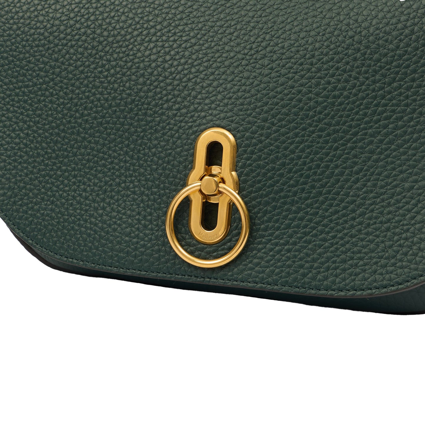 Mulberry Satchel Amberley in Mulberry Green, Calfskin Leather — Lifestyle View