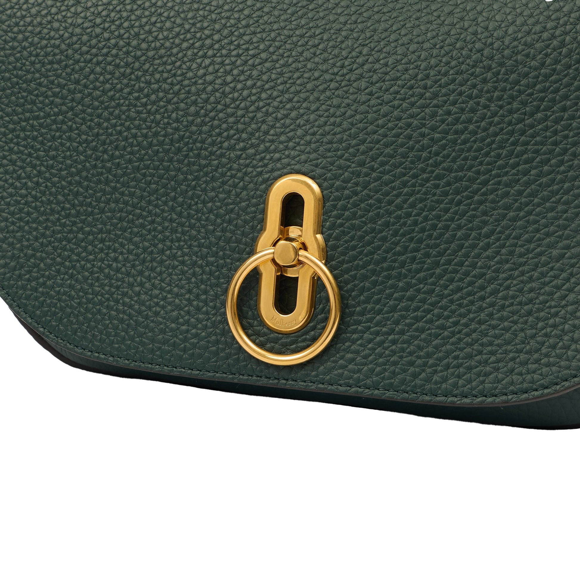 Mulberry Satchel Amberley in Mulberry Green, Calfskin Leather — Lifestyle View