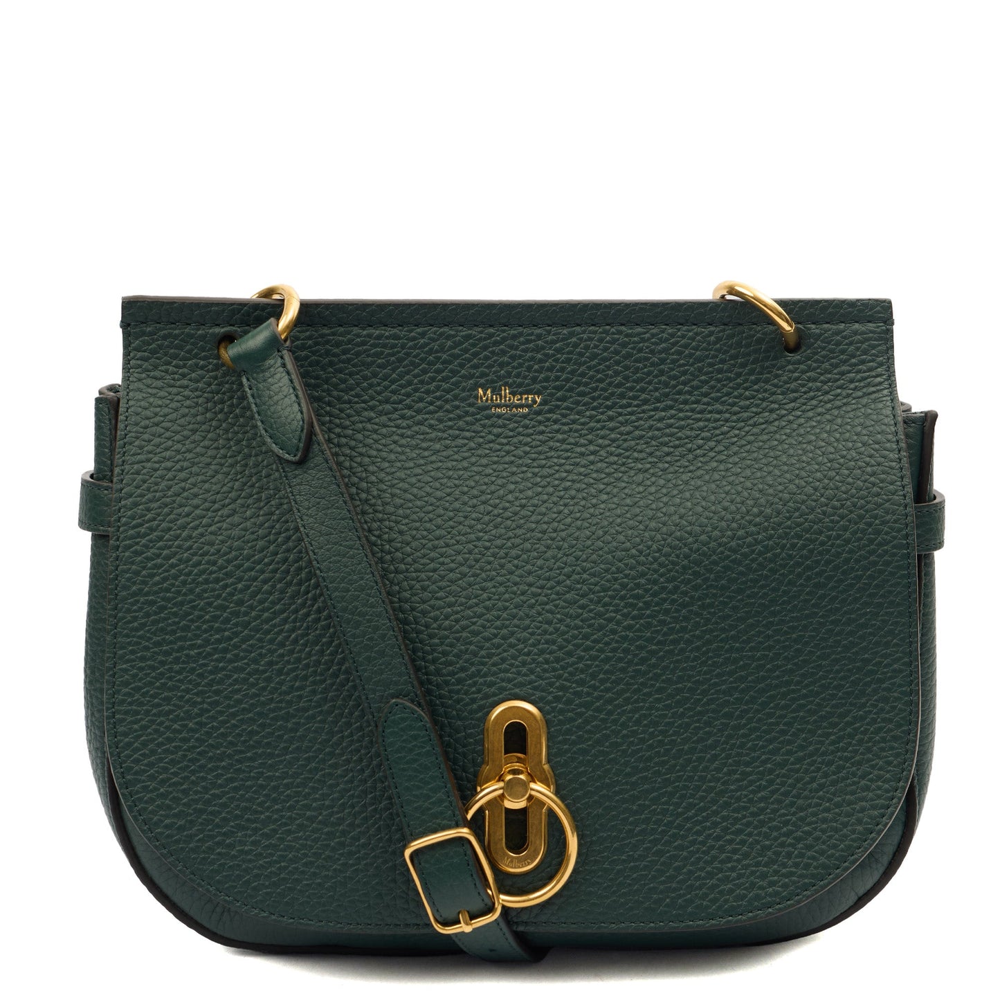 Mulberry Satchel Amberley in Mulberry Green, Calfskin Leather — Front View