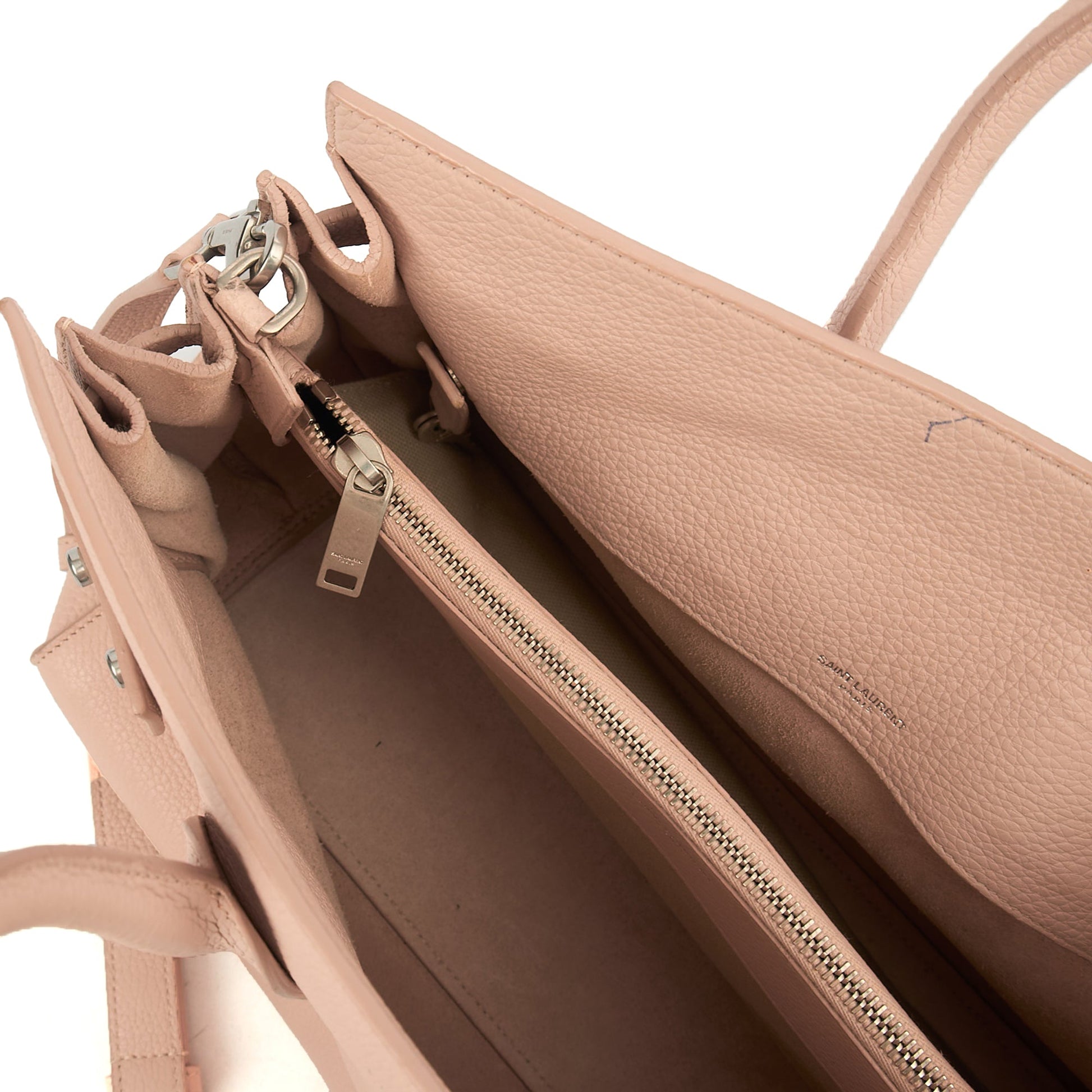 Saint Laurent Tote Sac de Jour in Pink, Calfskin Leather — Alternate View 17