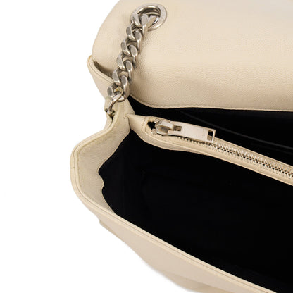 Saint Laurent Cross Body Cassandra in Neutral, Leather — Lifestyle View