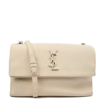 Saint Laurent Cross Body Cassandra in Neutral, Leather — Front View