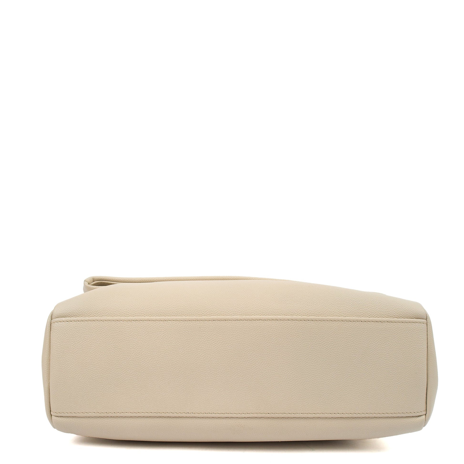 Saint Laurent Cross Body Cassandra in Neutral, Leather — Detail View