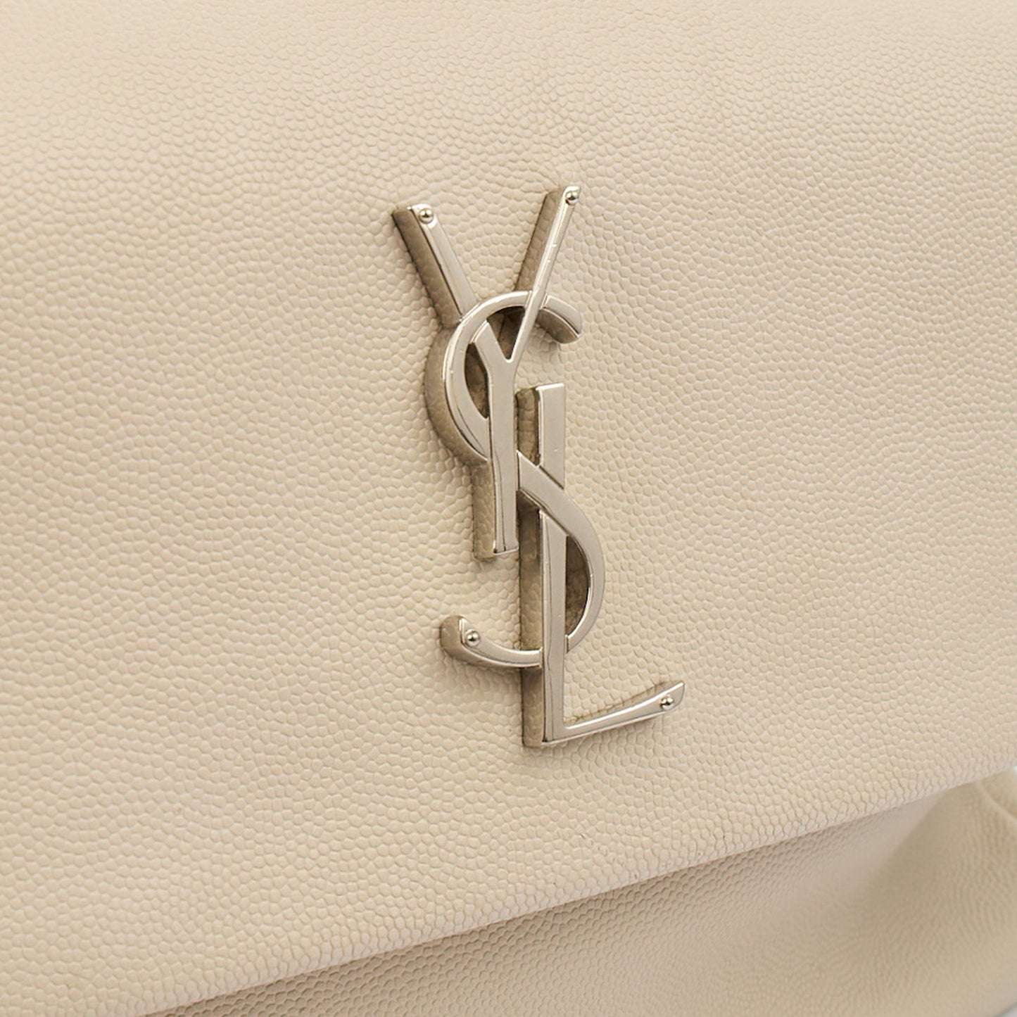 Saint Laurent Cross Body Cassandra in Neutral, Leather — Side View