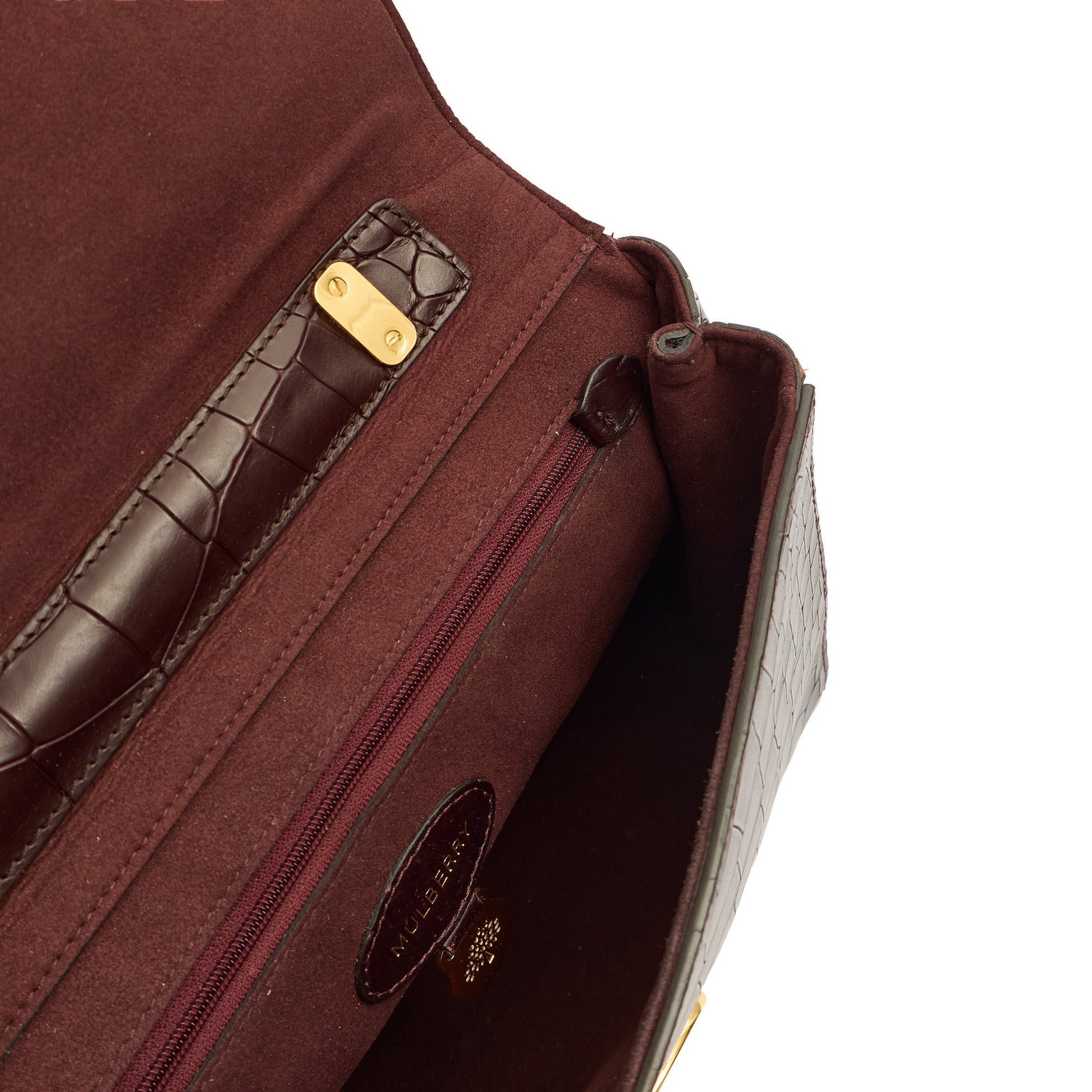 Mulberry Cross Body Lily - Large in Oxblood, Exotic Effect Leather — Alternate View 11