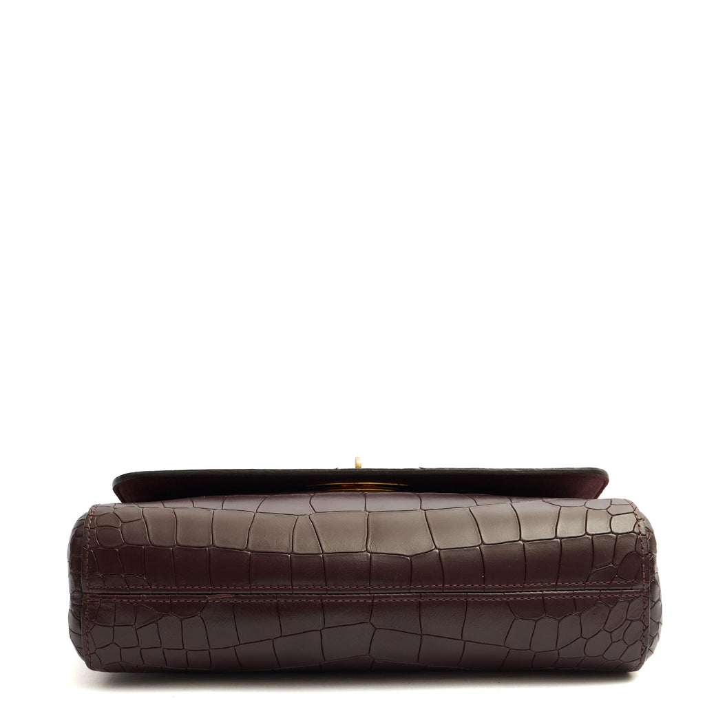 Mulberry Cross Body Lily - Large in Oxblood, Exotic Effect Leather — Alternate View 10