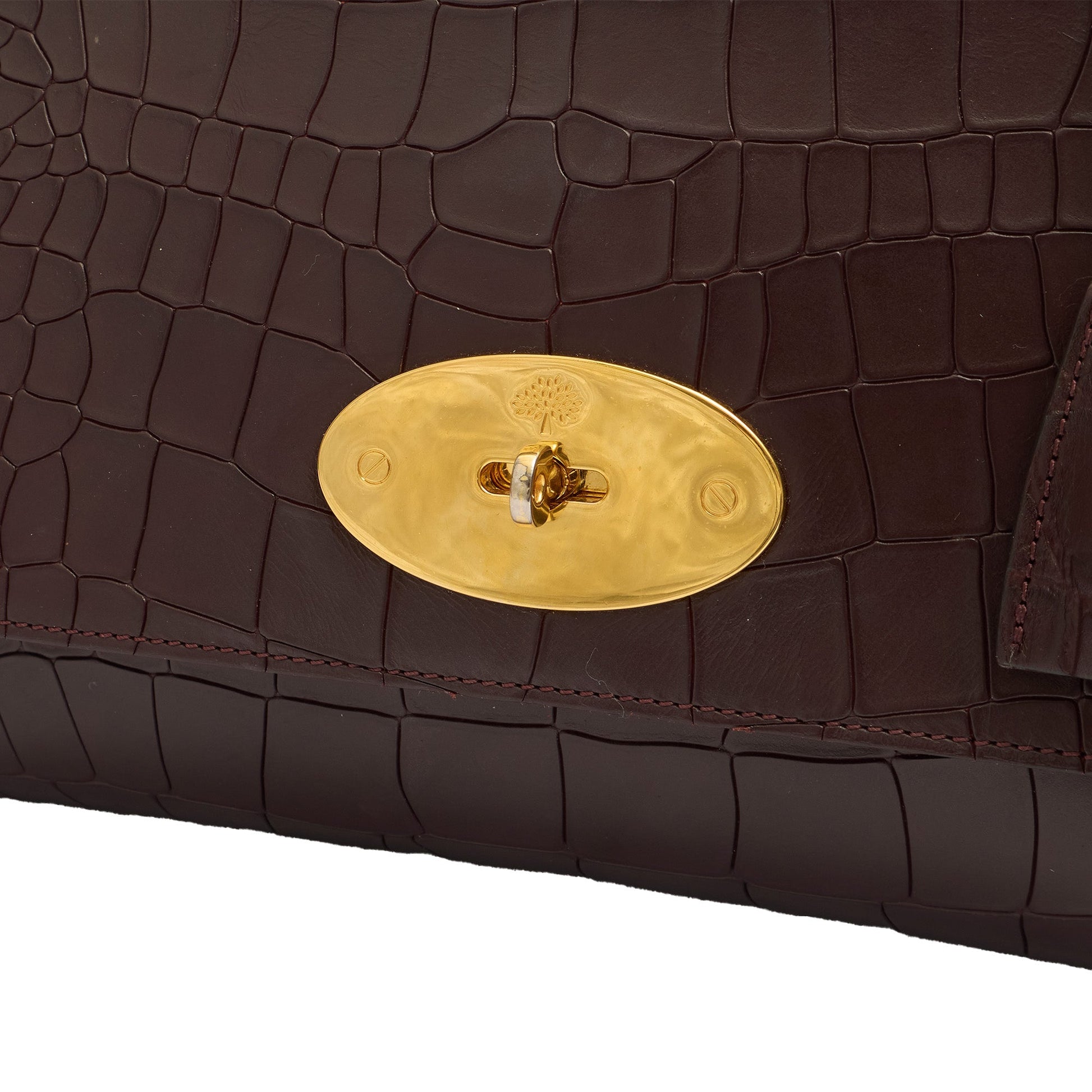 Mulberry Cross Body Lily - Large in Oxblood, Exotic Effect Leather — Lifestyle View