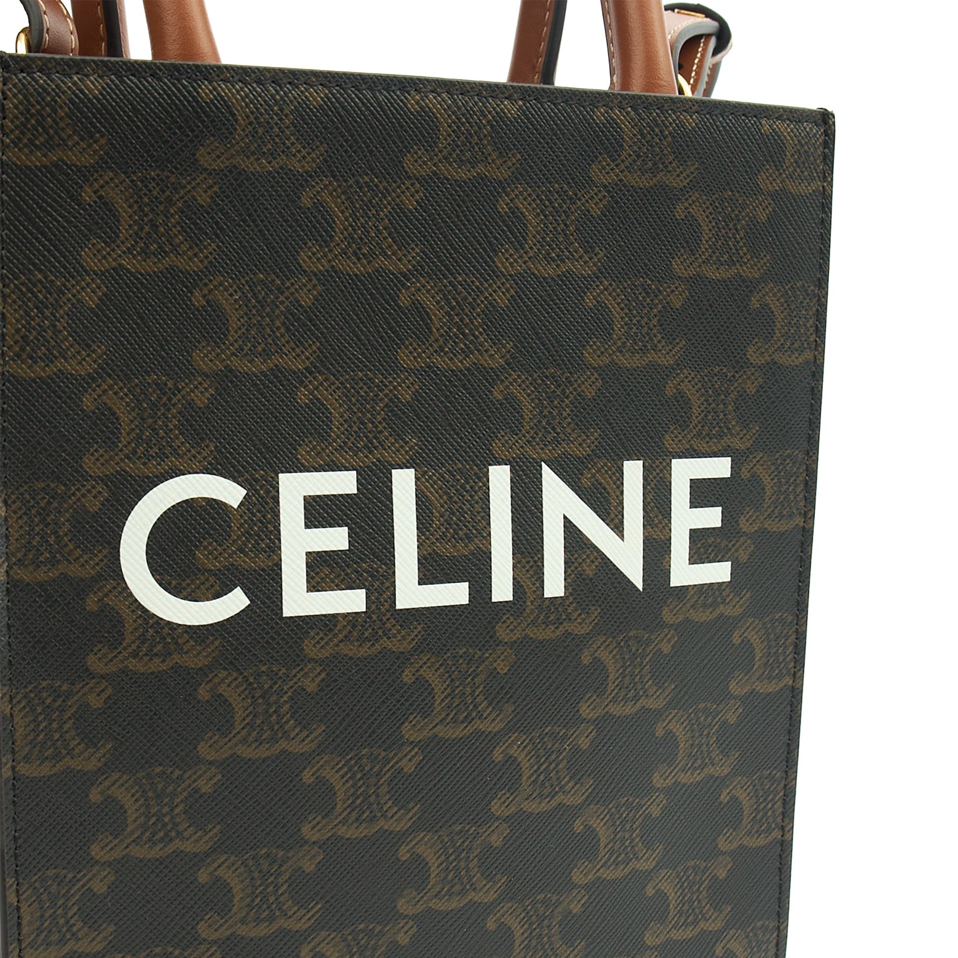 Celine Cross Body Vertical Cabas Tote in Brown, Leather — Alternate View 12