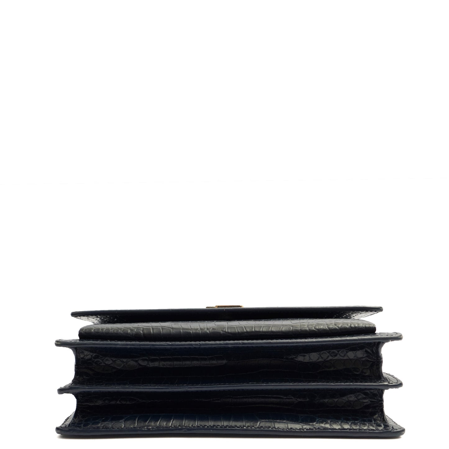 Saint Laurent Cross Body Sunset - Medium in Navy, Exotic Effect Leather — Alternate View 10