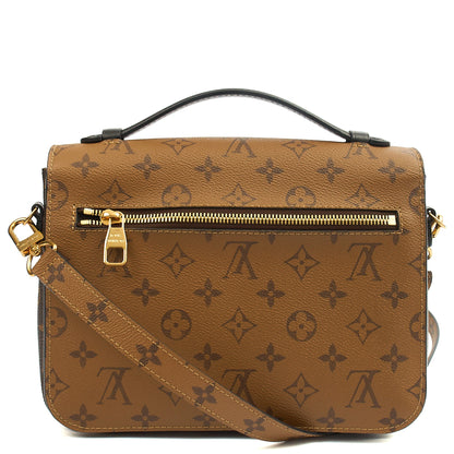 Louis Vuitton Cross Body Pochette Metis in Reverse Monogram, Canvas — Back View