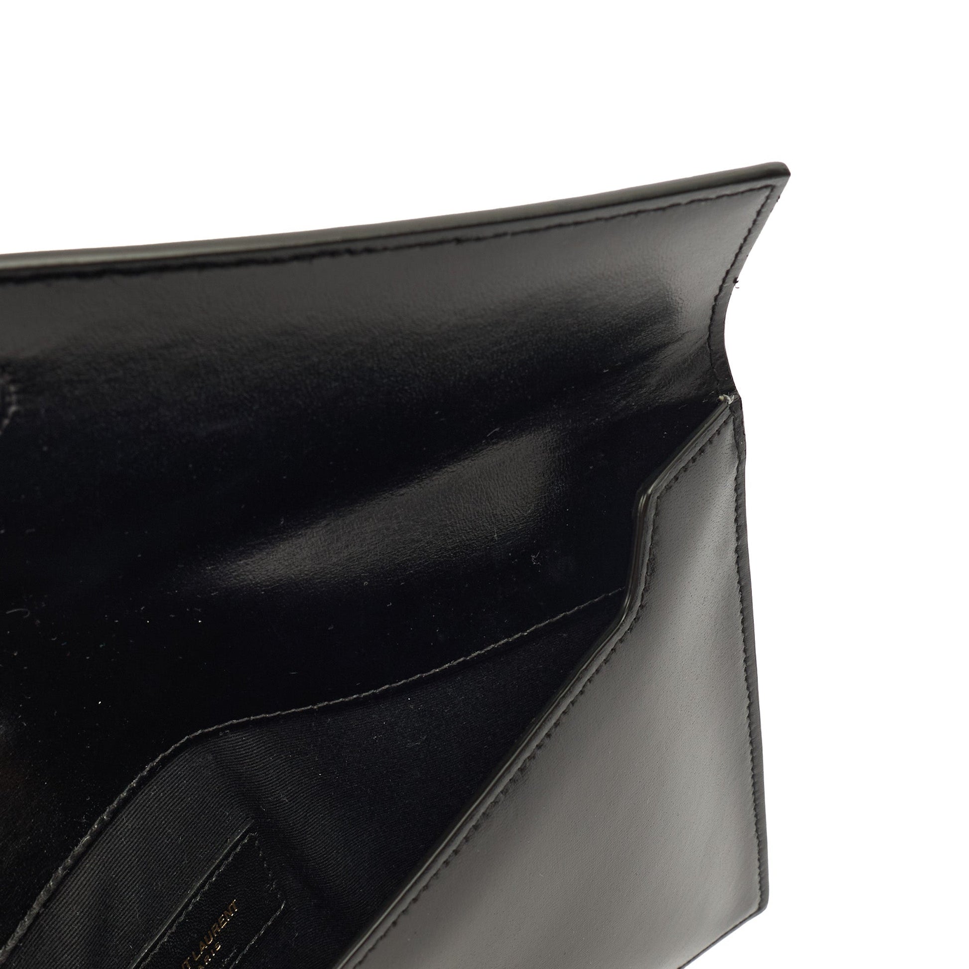 Saint Laurent Clutch Uptown Pouch in Black, Calfskin Leather — Alternate View 14