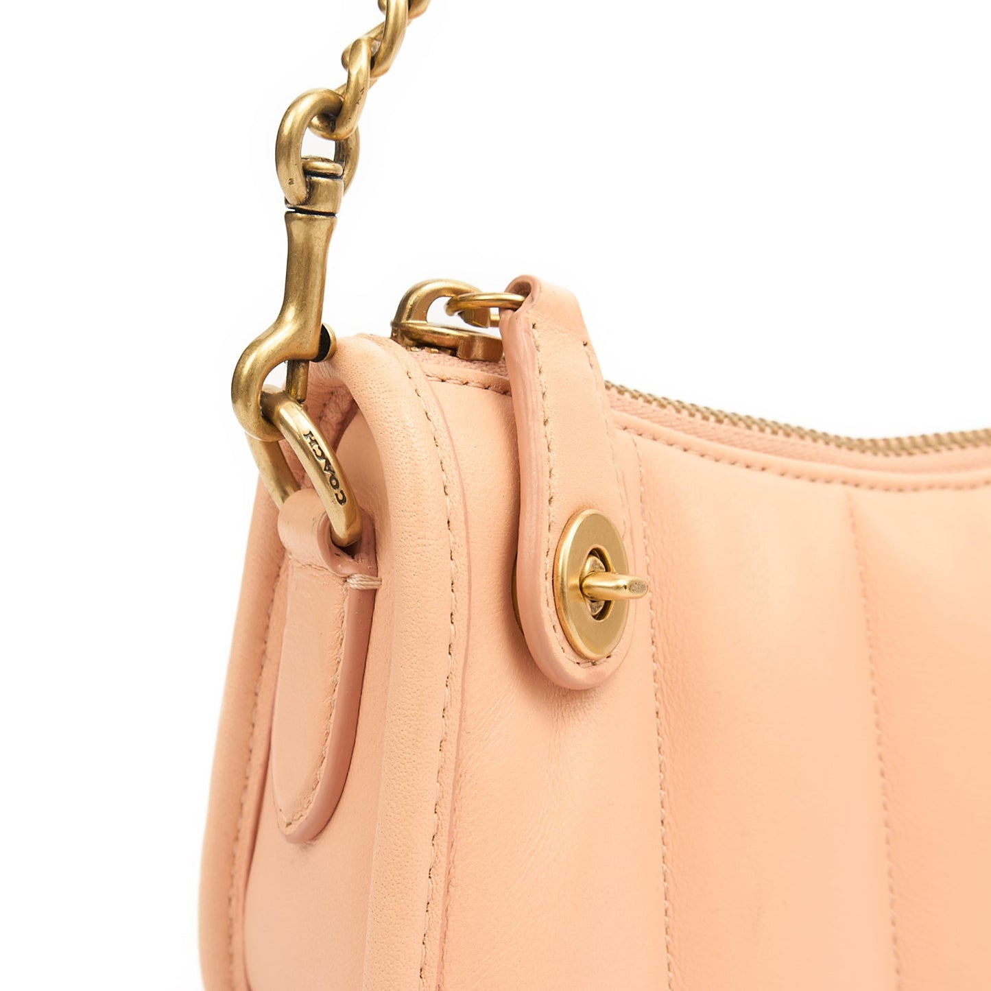 Coach Mini Bag Swinger Bag in Pink, Leather — Detail View