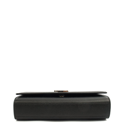 Saint Laurent Cross Body Kate Small in Black, Calfskin Leather — Detail View