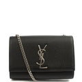 Saint Laurent Cross Body Kate Small in Black, Calfskin Leather — Front View