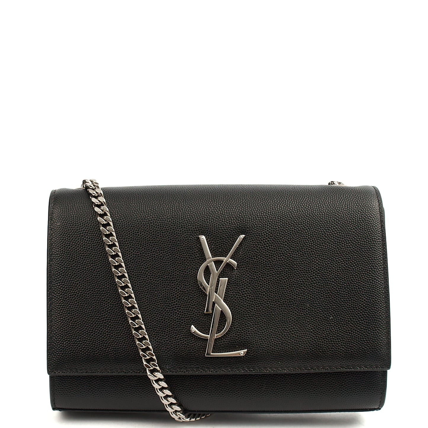 Saint Laurent Cross Body Kate Small in Black, Calfskin Leather — Front View