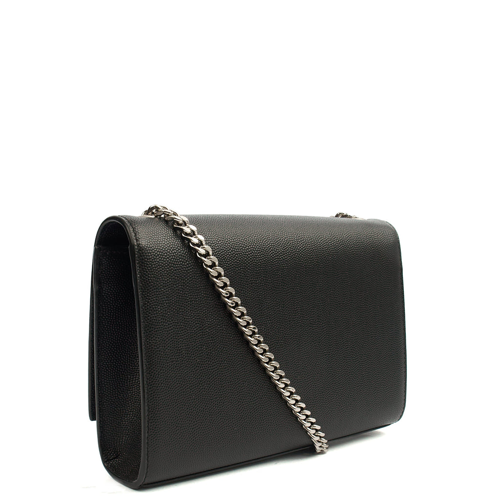 Saint Laurent Cross Body Kate Small in Black, Calfskin Leather — Back View