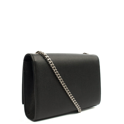 Saint Laurent Cross Body Kate Small in Black, Calfskin Leather — Back View