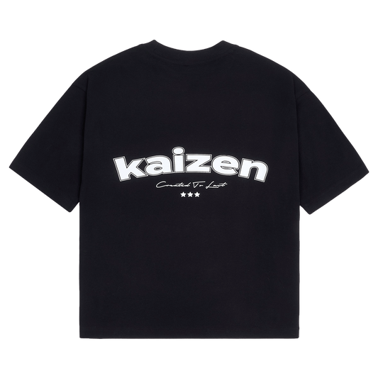 KAIZEN MARKET ARCH TEE BLACK — XS — Front View
