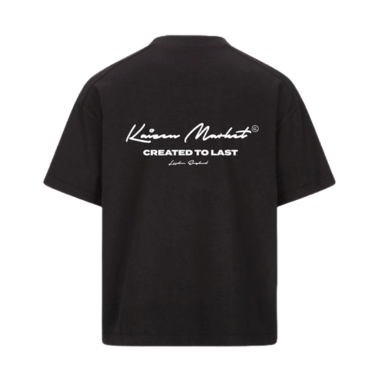 KAIZEN MARKET AUTOGRAPH TEE BLACK — SMALL — Front View