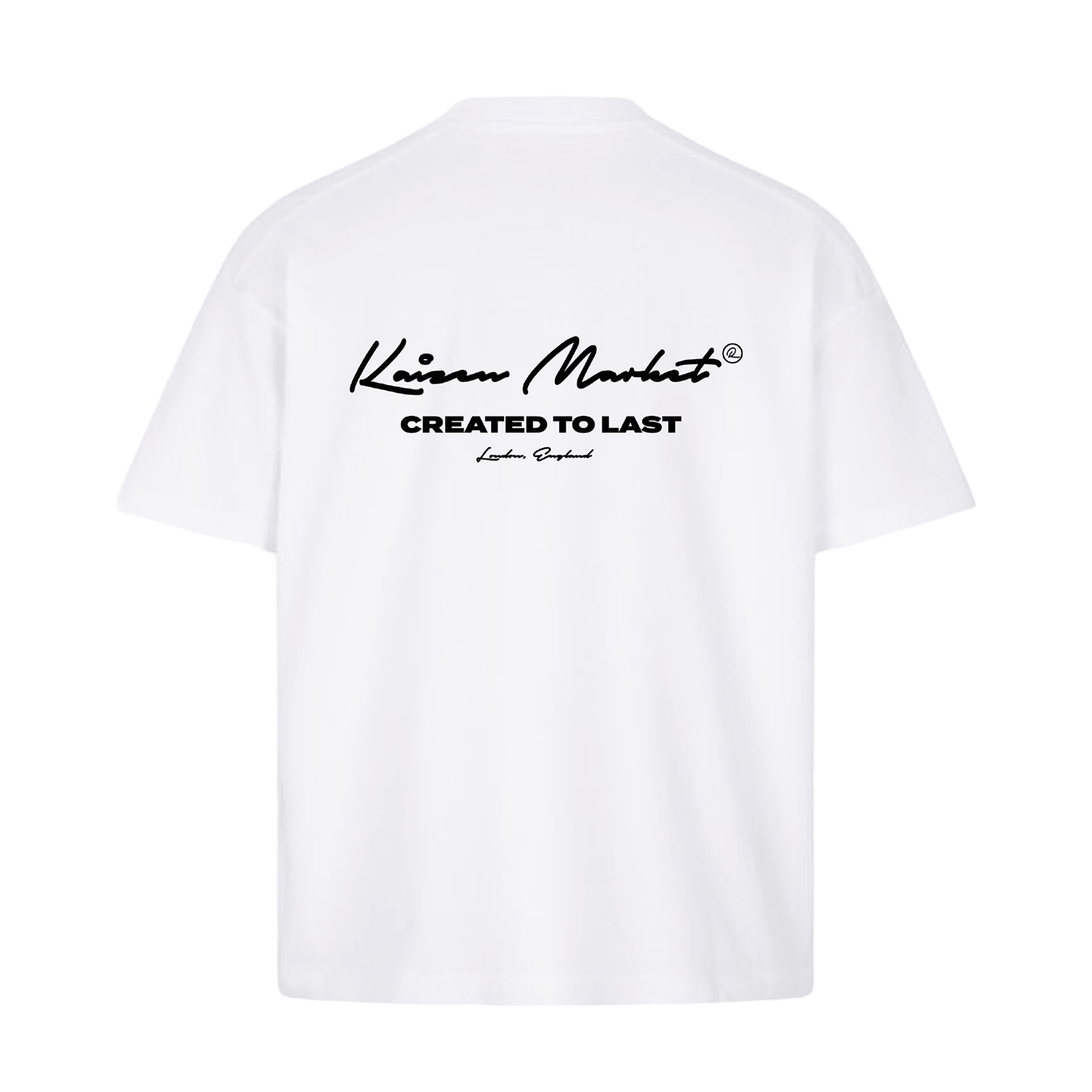 KAIZEN MARKET AUTOGRAPH TEE WHITE — SMALL — Front View