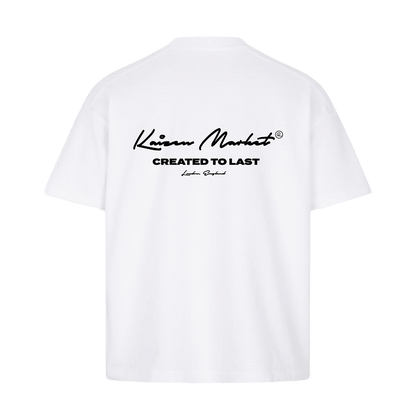 KAIZEN MARKET AUTOGRAPH TEE WHITE — SMALL — Front View