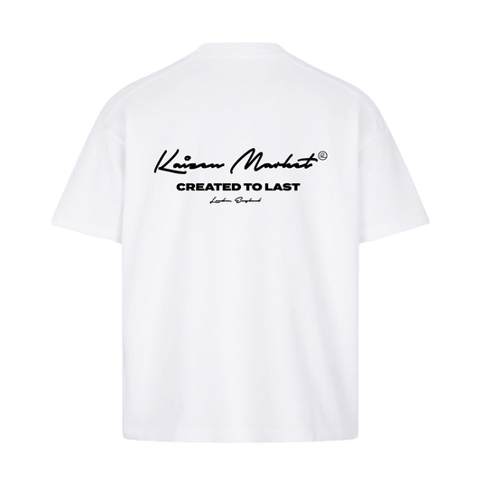 KAIZEN MARKET AUTOGRAPH TEE WHITE — SMALL — Front View