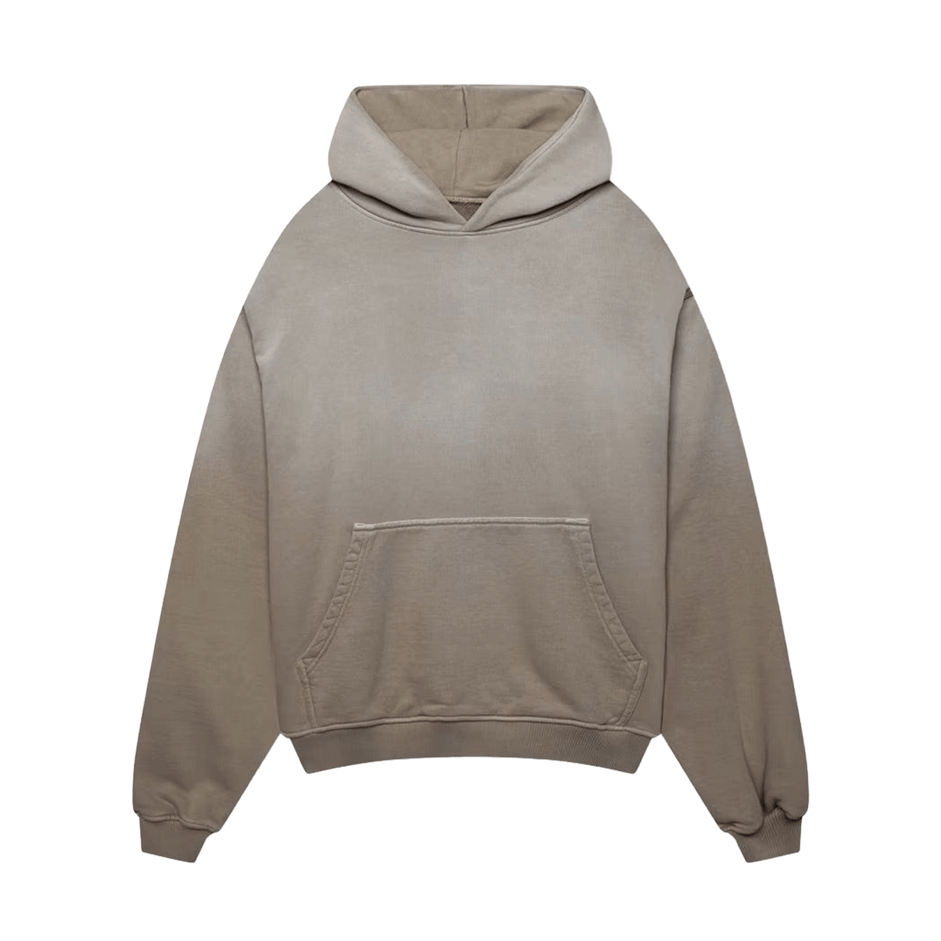 KAIZEN MARKET BLANK HEAVYWEIGHT FADE OUT HOODIE MOCHA — XS — Front View