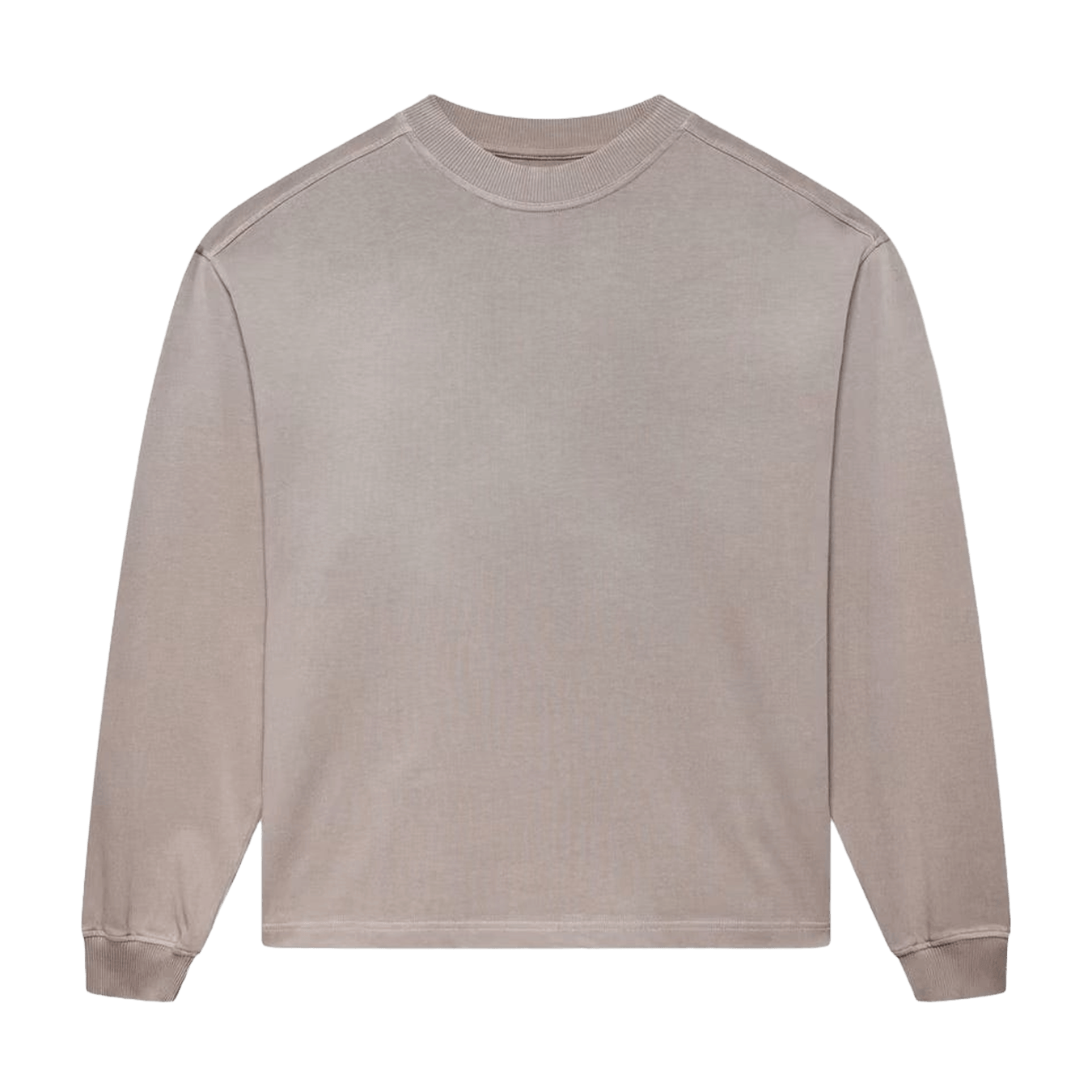 KAIZEN MARKET BLANK HEAVYWEIGHT FADE OUT LONGSLEEVE TEE MOCHA — XS — Front View