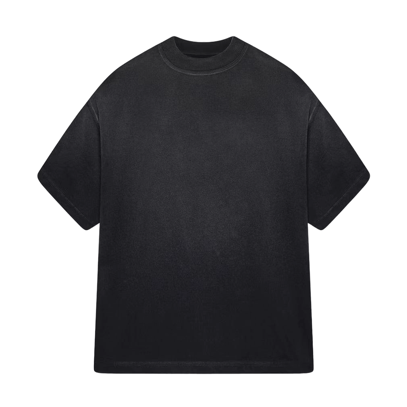 KAIZEN MARKET BLANK HEAVYWEIGHT FADE OUT TEE BLACK — XS — Front View