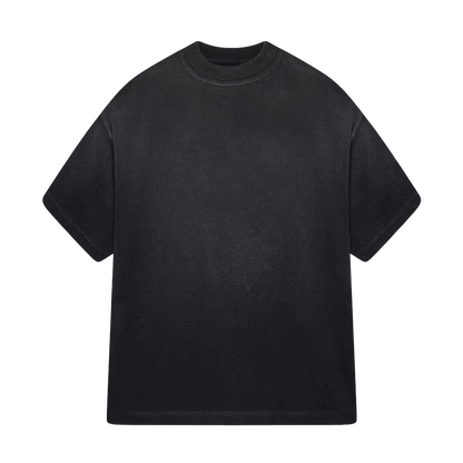 KAIZEN MARKET BLANK HEAVYWEIGHT FADE OUT TEE BLACK — XS — Front View