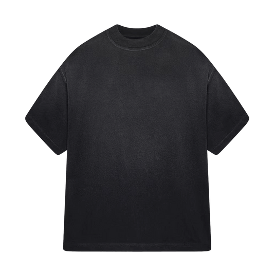 KAIZEN MARKET BLANK HEAVYWEIGHT FADE OUT TEE BLACK — XS — Front View