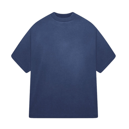 KAIZEN MARKET BLANK HEAVYWEIGHT FADE OUT TEE BLUE — XS — Front View