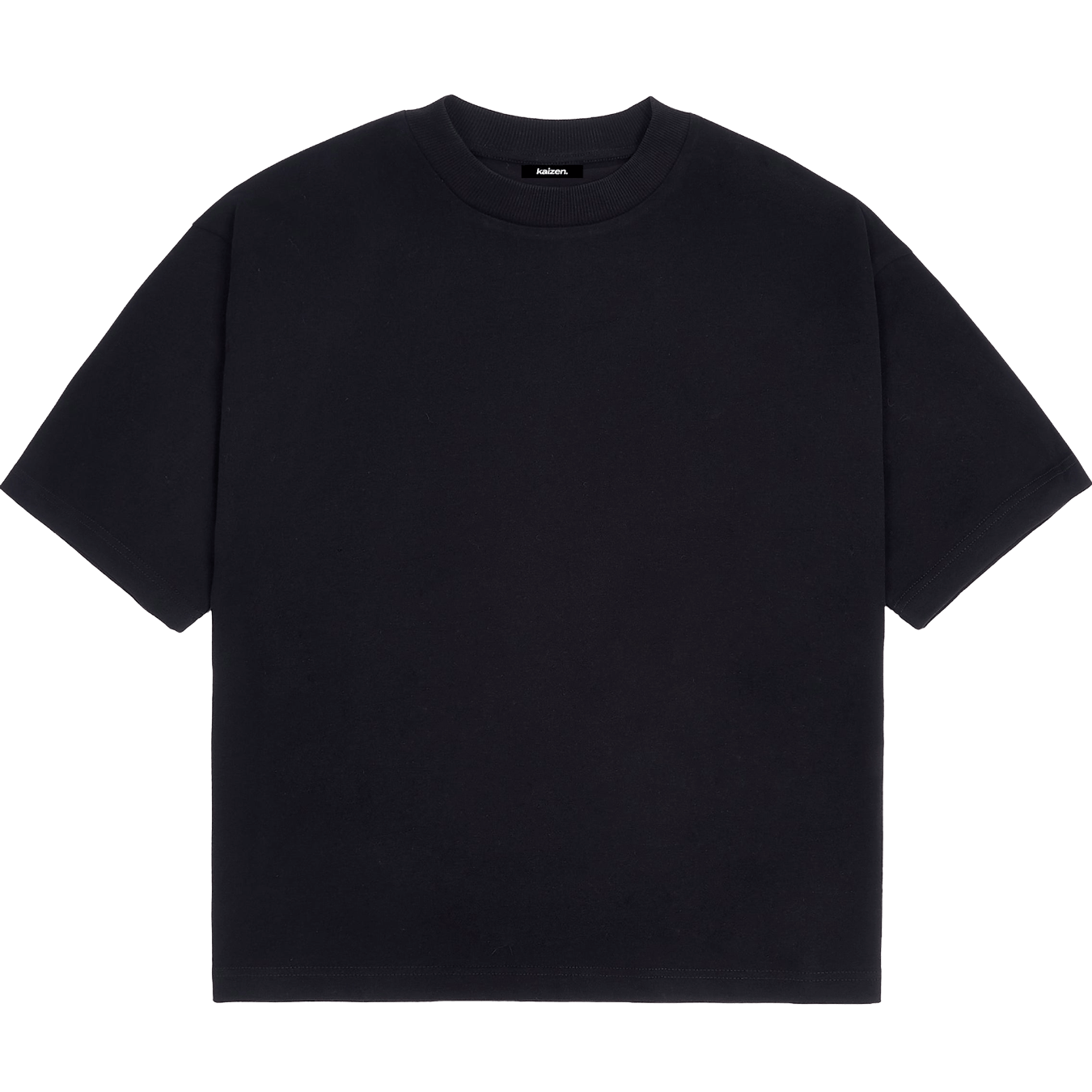 KAIZEN MARKET BLANK HEAVYWEIGHT TEE BLACK — XS — Front View